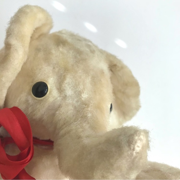 Vintage White Elephant Plush Stuffed Animal - Picture 5 of 11